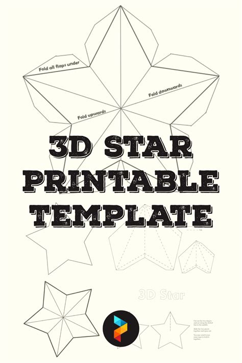 10 Best 3D Star Printable Template PDF for Free at Printablee