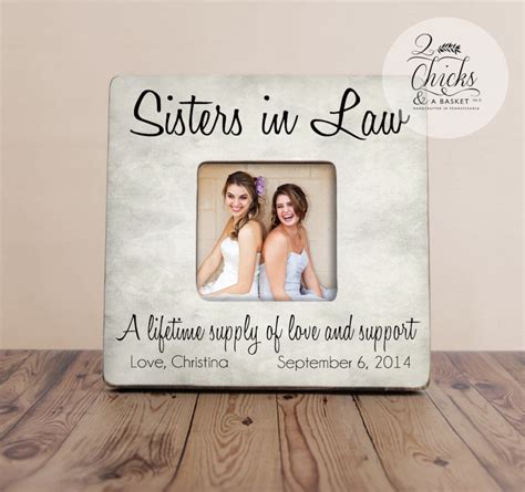 Sister in Law Picture Frame Personalized Wedding Sister in - Etsy