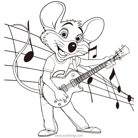 Chuck E Cheese Coloring Pages