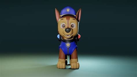 Chase paw patrol for minecraft 3D model | CGTrader