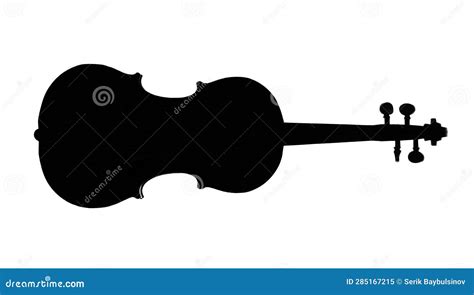 Violin silhouette on white stock image. Image of outline - 285167215