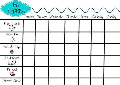 Printable Chore Chart for Kids - The Chirping Moms