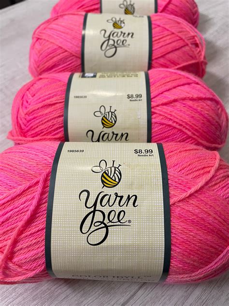 Yarn Bee Color Idyll Wool Blend Yarn Neon Watermelon | Etsy