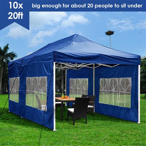 Yescom 10x20' EZ Pop Up Canopy Folding Wedding Party Tent Outdoor Navy ...