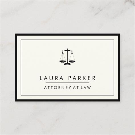 Attorney At Law Plain Simple Professional Elegant Business Card | Zazzle