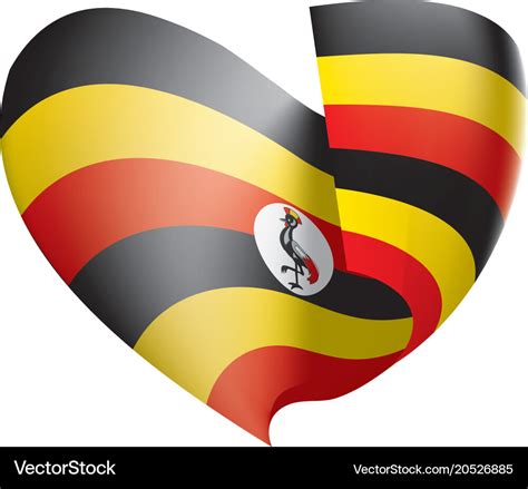 Uganda flag Royalty Free Vector Image - VectorStock