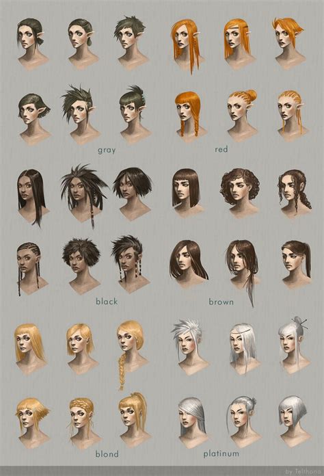 Hairstyle concept art by telthona on DeviantArt | Monster concept art, Concept art, Concept art ...