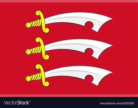 Flag of essex in england Royalty Free Vector Image