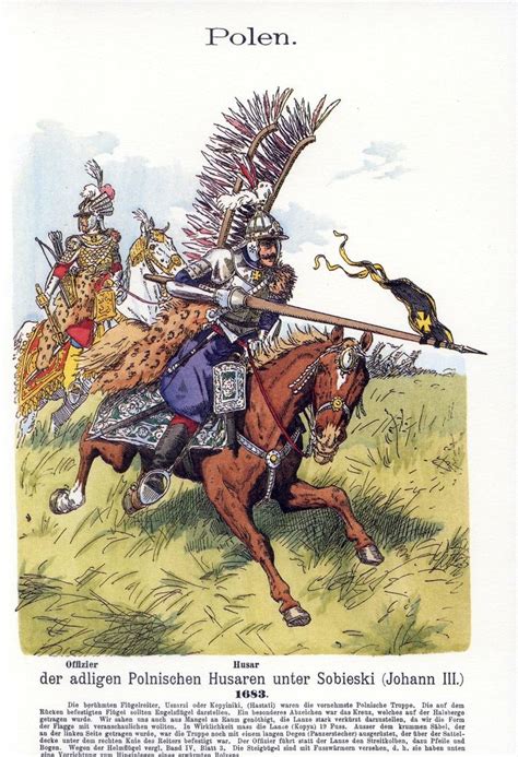 Polish winged hussars at the siege of Vienna, 1683, officer and trooper ...