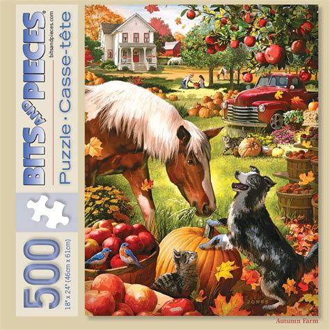 Bits and Pieces - 500 Piece Jigsaw Puzzle for Adults - Autumn Farm - F ...