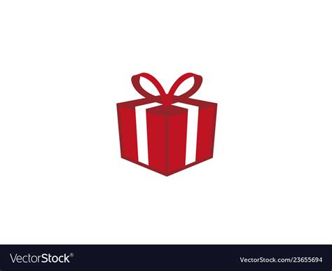 Gift box a surprise icon design logo Royalty Free Vector