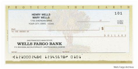 Wells Fargo Check Sample – Latter Example Template