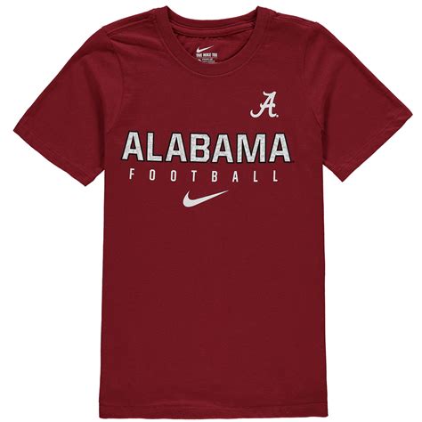 Nike Alabama Crimson Tide Youth Crimson Sideline Core Football T-Shirt