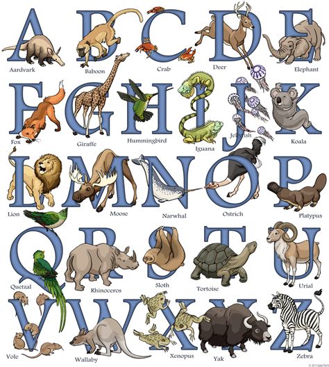 Printable Alphabet Letters With Animals