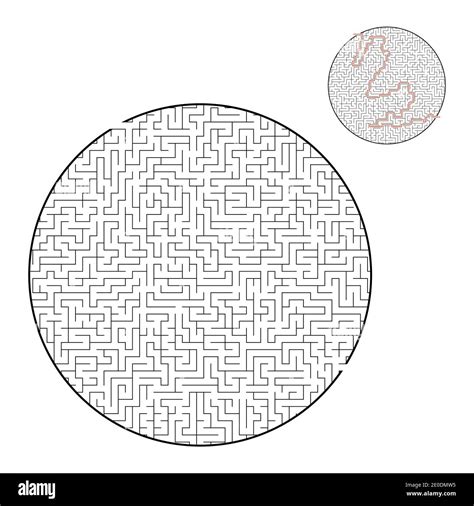 Difficult big maze. Game for kids and adults. Puzzle for children. Labyrinth conundrum. Find the ...