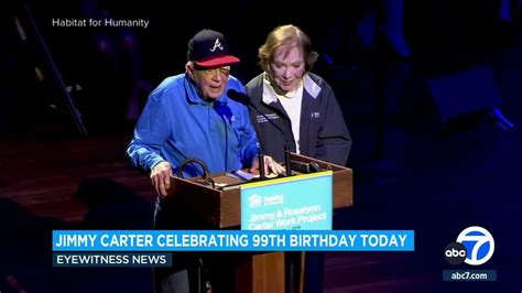 Jimmy Carter celebrates 99th birthday - YouTube