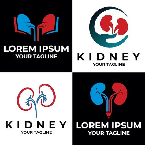 Premium Vector | Set of kidney logo vector design template