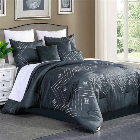 HIG 7 Piece 100% Brushed Microfiber King Size Comforter Set ...