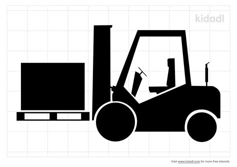 Free Forklift Stencil | Stencil Printables | Kidadl