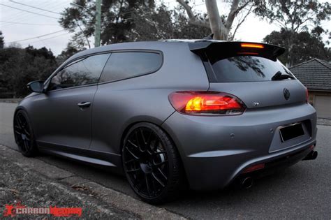 Sleek Gunmetal Grey Vinyl-Wrapped VW Scirocco R Hatchback