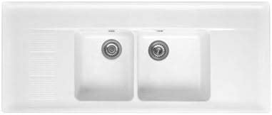 Double Bowl Double Drainer Ceramic Sink: Amazon.co.uk: Kitchen & Home