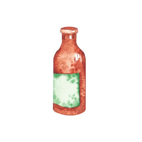 Premium Vector | Watercolor beer bottle