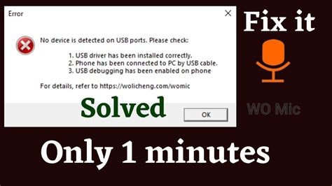 How to Fix No device is detected on USB ports wo mic | Solved wo mic USB Problem - YouTube