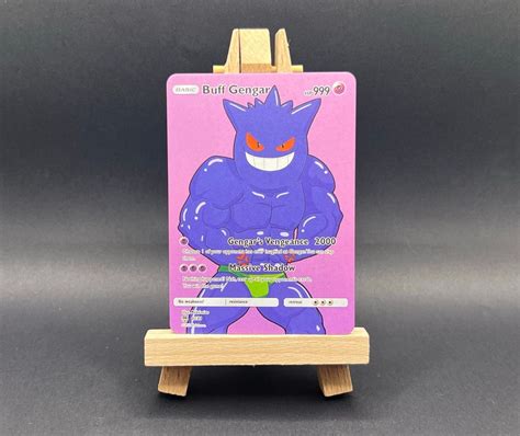 Buff Gengar Pokemon Card Full Art Holographic Secret Santa - Etsy