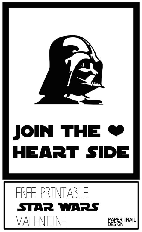 Darth Vader Valentine Printable {Star Wars} - Paper Trail Design