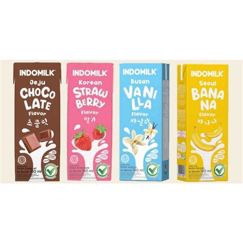 Jual Indomilk susu UHT 180 ml. SUSU KOTAK UHT INDOMILK VANILLA COKLAT BANANA | Shopee Indonesia