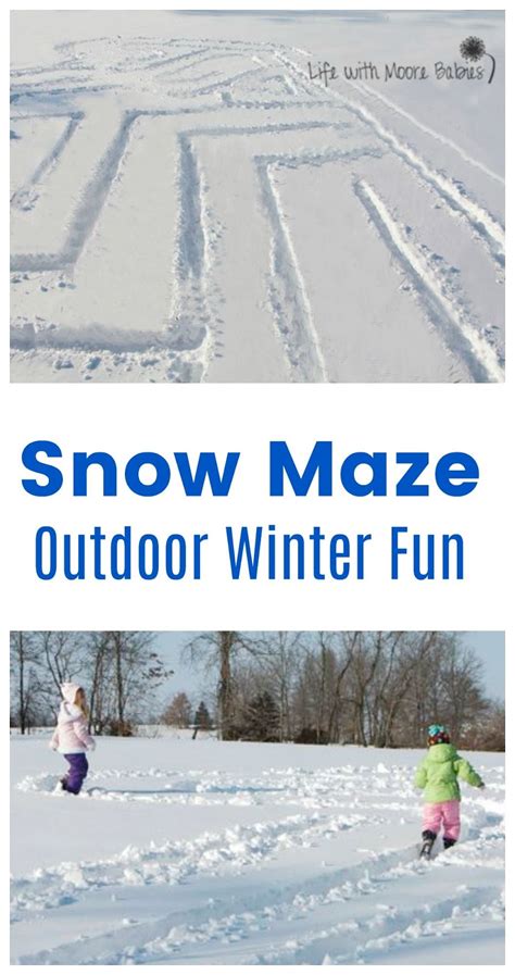 Build a Snow Maze for Active Winter Fun - Life with Moore Babies