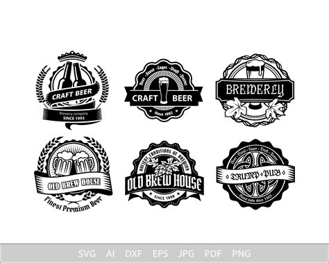 Beer Logo Svg, Label Svg Files for Cricut, Retro Dxf Cut File, Brewery Vector, Eps, Png, Ipg ...