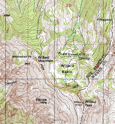 Willard Peak Trail Map