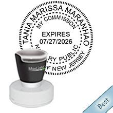 Quality Round New Jersey Notary Stamp | Ships Next Day | Free Shipping