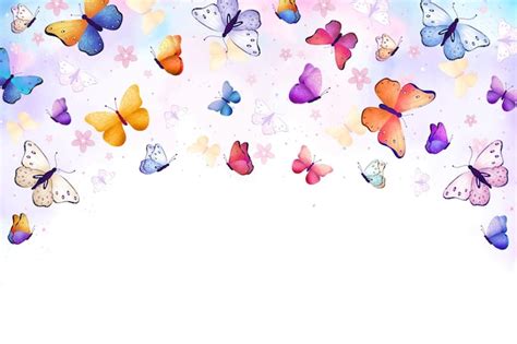 Free Vector | Watercolor colorful butterfly background