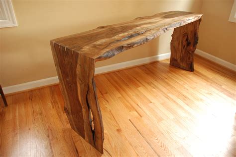 Live Edge Walnut Console Table Natural Edge Table, Walnut Slab Table ...