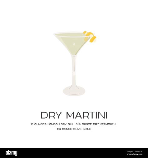 Gin martini lemon twist Stock Vector Images - Alamy