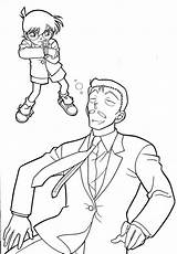 Detective Conan Coloring Pages Anime sketch template