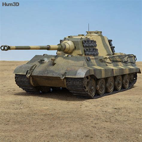 ティーガーII 3Dモデル - ダウンロード 戦車 on 3DModels.org