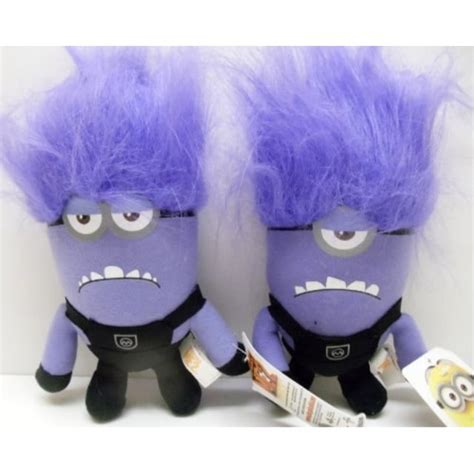 despicable me 2 evil purple minions 6'' plush doll set featuring purple ...