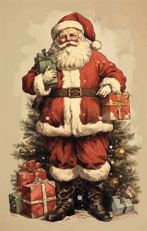 Vintage Santa Claus Art Free Stock Photo - Public Domain Pictures