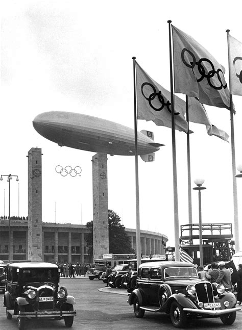 LZ-129 Hindenburg at the 1936 Berlin Olympics | Airships.net