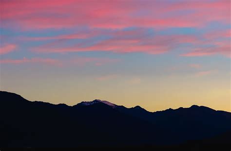 1600x900px | free download | HD wallpaper: silhouette of mountain, sunset, landscape, mountain ...