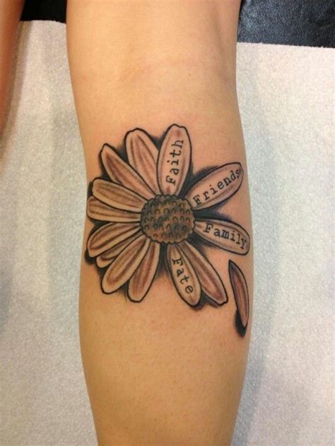 #tattoo #firsttattoo #daisy #friends #family #faith #fate #inlove #perfect #flower #petals # ...