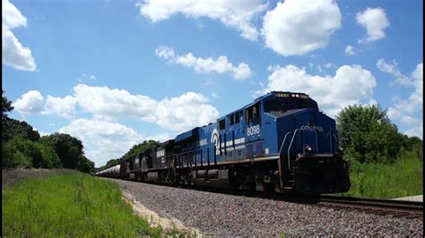 NS 8098 with an Oil Train at Honey Creek, IL. on 7/16/2016 - YouTube