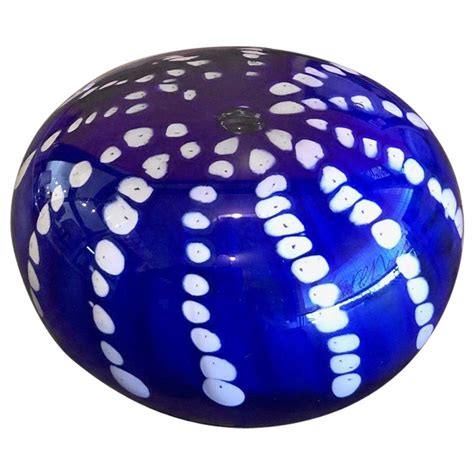 Art Glass Orb Sculpture or Paperweight by Brian Higer of American ...