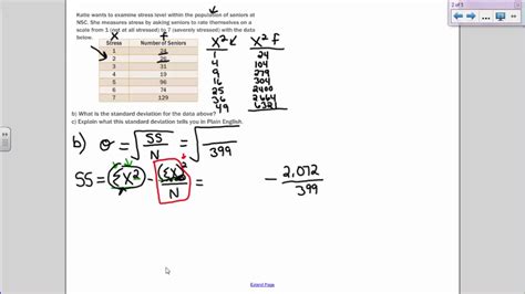 Calculating and Interpreting the Mean and Standard Deviation (Ch 4 ...