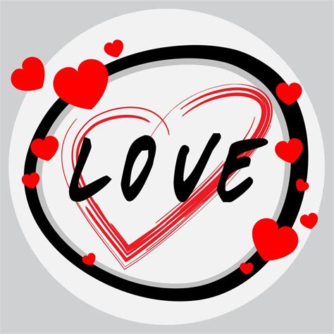 Word design for love with red hearts 433197 Vector Art at Vecteezy