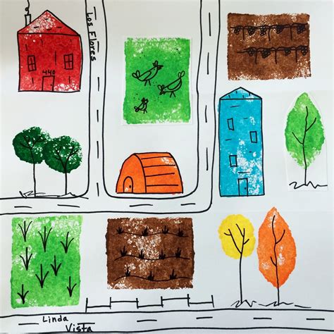 Kathy's Art Project Ideas: My Neighborhood Art Project