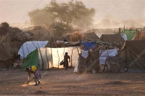 Refugee camp - Stock Image - M212/0032 - Science Photo Library